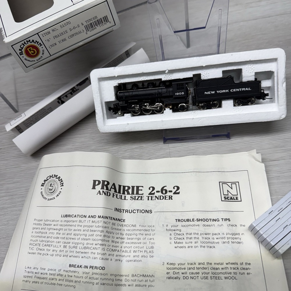 Bachmann 51570 2-6-2 Prairie, New York Central NYC 1905 NEW IN BOX N SCALE